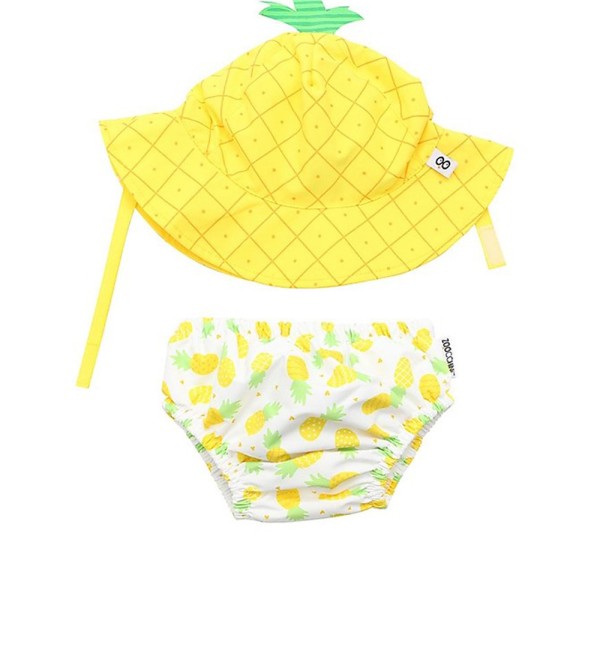 Set Baby Containment Swimsuit + Hat pineapple Zoocchini