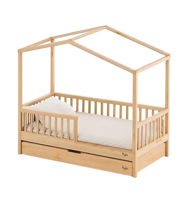 Set Letto Montessori Evolutivo Evi 4 In 1 + Letto/Cassetto + Materasso 12cm Letto + Materasso  11cm Cassetto - Family Nation