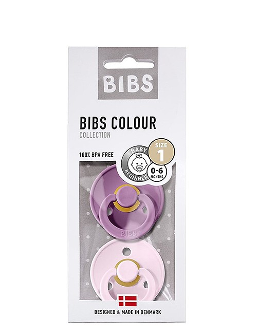 Set 2 Pacifiers Bibs Colour Lavander And Baby Pink