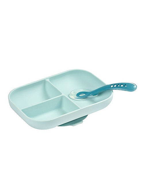 Set Pappa In silicone Piatto + Cucchiaio Bèaba