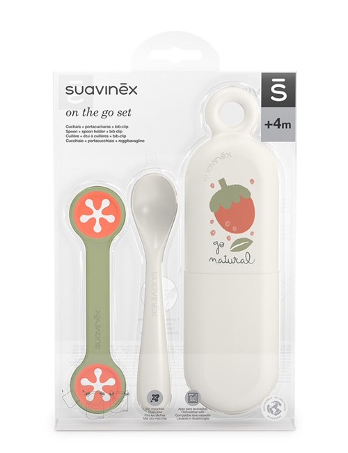 On The Go Suavinex Go Natural Cutlery Holder Set