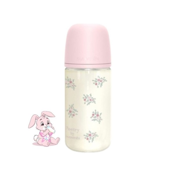 Bouteille en verre Poetry Suavinex 240 ml 3M+