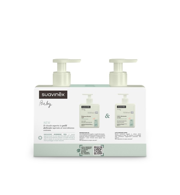 Moisturizing Body Milk 500ml + Body Wash 500ml Suavinex
