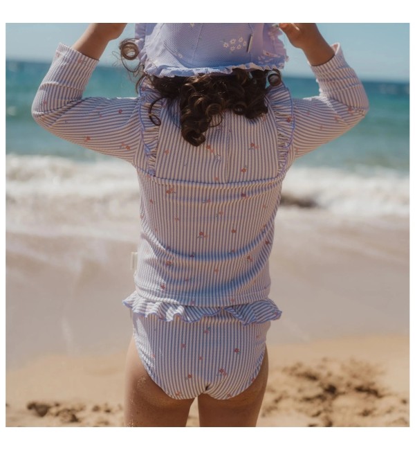 Lilafarbenes Badehöschen mit Traumstreifen - Little Dutch