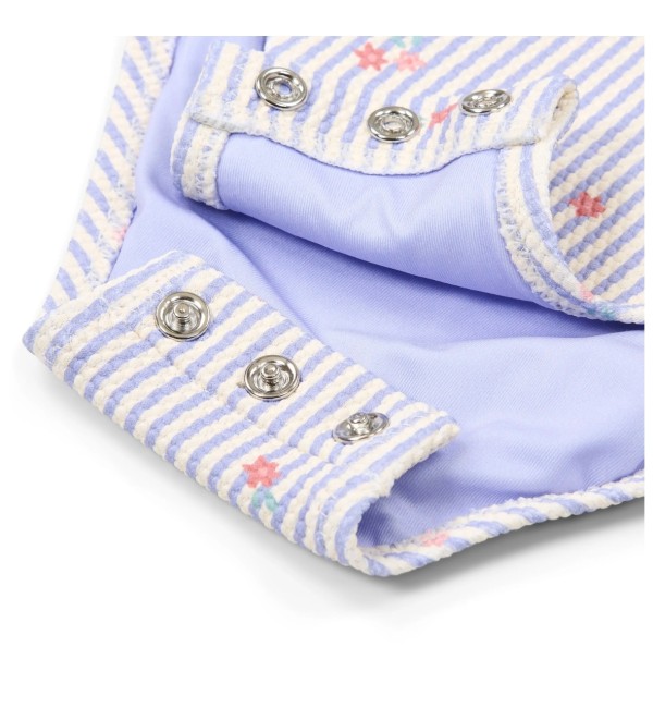 Badeanzug mit traumhaften Streifen in Violett - Little Dutch