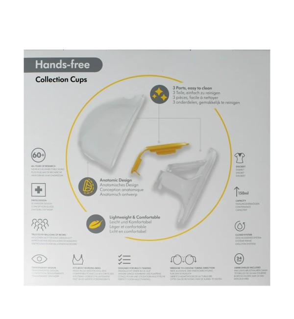 Hands-Free Collection 24-mm-Milchextraktionsbecher-Set mit Freisprechfunktion, 2-teilig — Medela