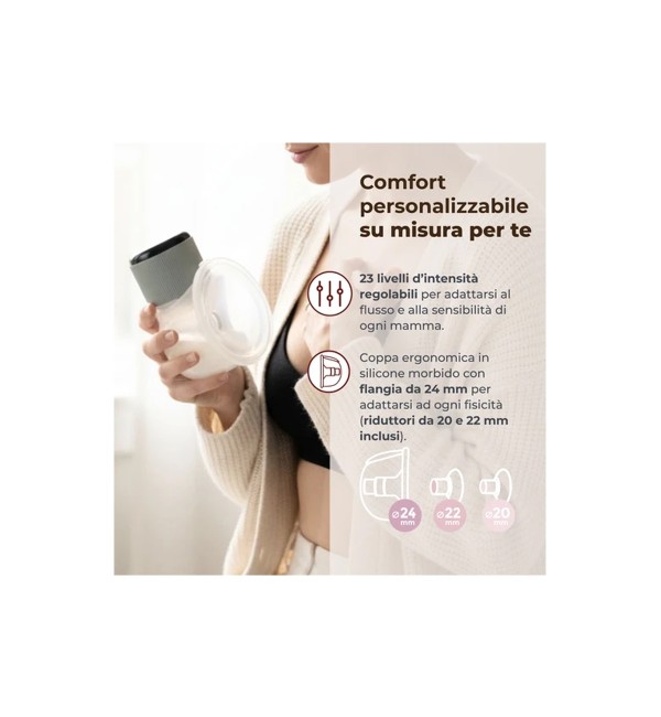 Tiralatte Elettrico Indossabile Singolo a 3 Fasi Materno Comfort Nuvita