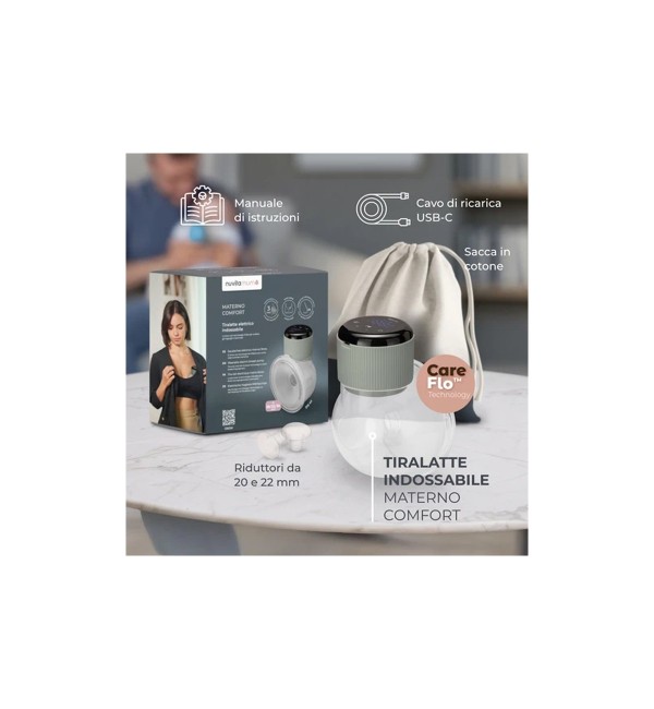 Tiralatte Elettrico Indossabile Singolo a 3 Fasi Materno Comfort Nuvita