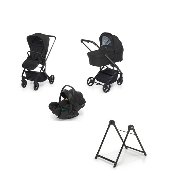  Trio Tic Toc Ebony con Seggiolino Auto Disk Infant Rekline - Foppapedretti