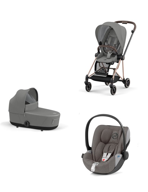 Trio Cybex Mios 3 Con Cloud Z i- Size Plus Telaio Rosegold