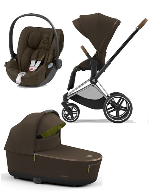 Trio Cybex Priam 4 Con Cloud Z i-Size Plus - Telaio Chrome Brown