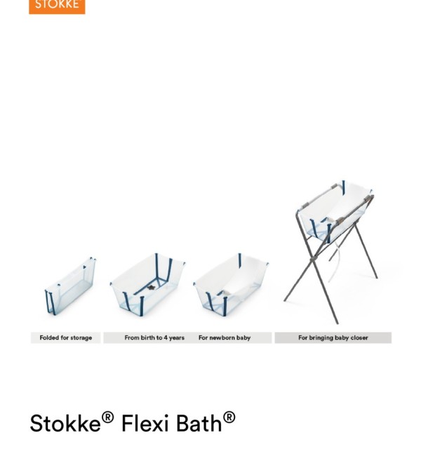 Vaschetta Riduttore STOKKE® FLEXI BATH® Bundle con tappo termosensibile