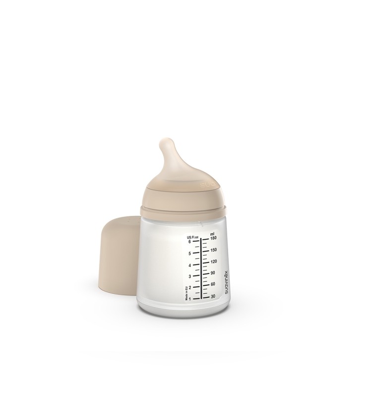 Suavinex Zero.zero Bib 180 Ml Sil Flusso Lento Light - Immagine 3