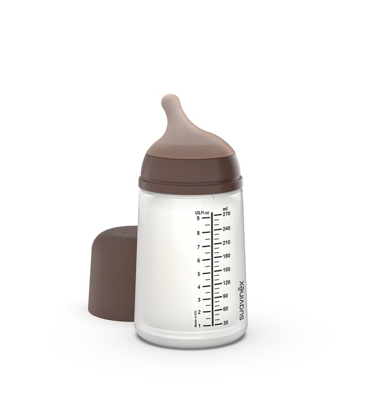 Suavinex Marrone Biberon, Zero Zero (270 Ml) - Immagine 2