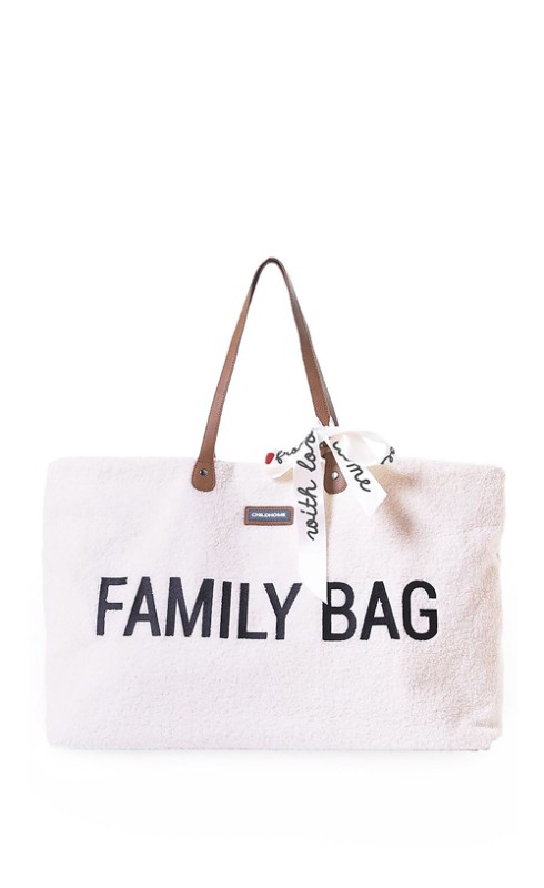 child home borsa weekend childhome family bag teddy white