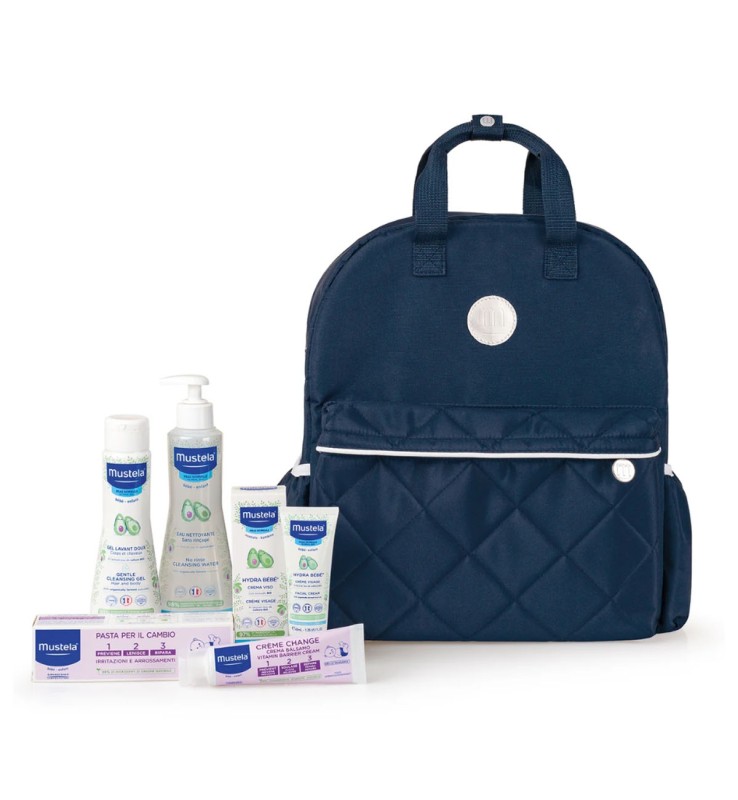 Mustela Zaino Prime Coccole Kit Neonato con Detergente Delicato, Fluido S/R, Pasta Cambio e Crema Viso - Mustela - Immagine 5