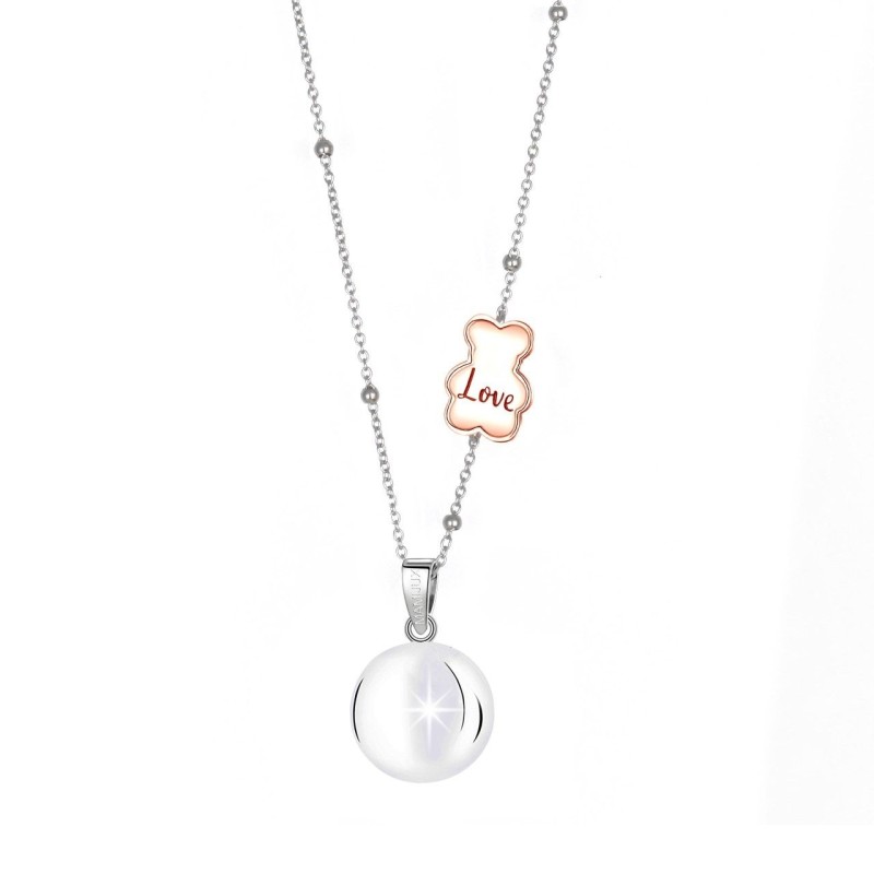 Chiama Angeli Orsetto Oro Rosa Nella Catenina MAMIJUX