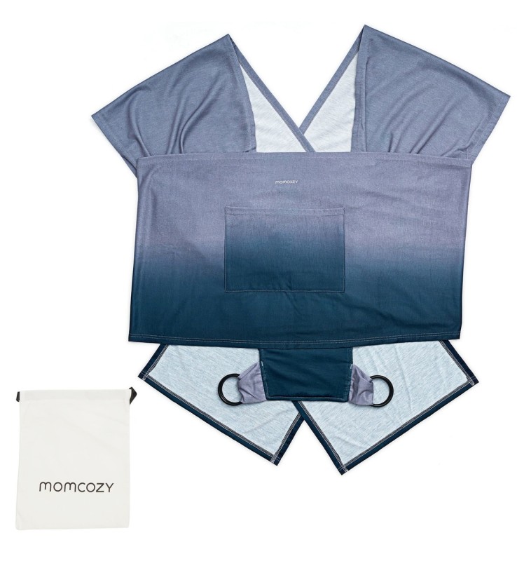 Fascia Porta Bebè Momcozy Nera Gradient blue