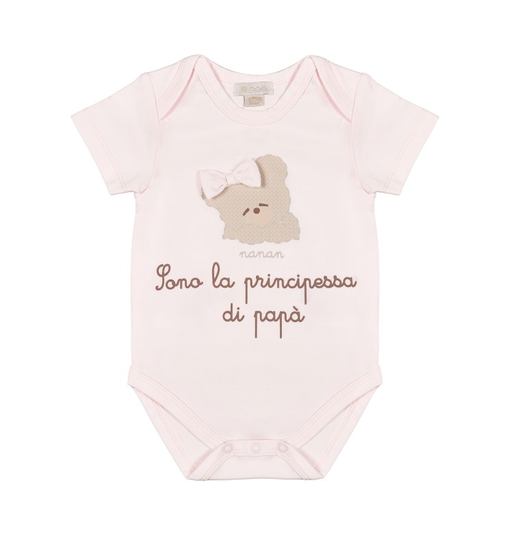 Body Rosa Nanan Sono La Principessa Di Papà 01 mese