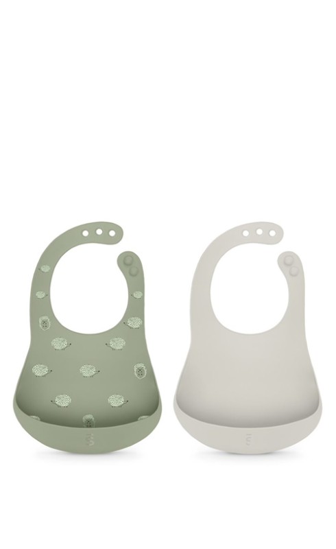 Suavinex Selection Colour Essence 4M+ - 2 Bavaglini In Silicone - Verde - Immagine 2