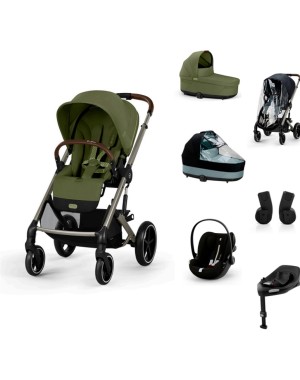 Trio Cybex "SET XL" Balios S Lux con Cloud G e Base G, Adattatori e Parapioggia - con Marsupio Amya Esclusivo (opzionale)