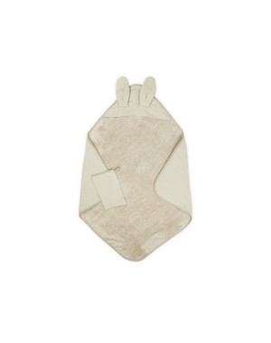 Duo Waffle Bath Towel with Hood and Glove Bamboom