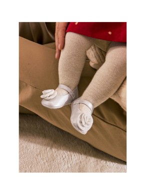 Scarpe fiore neonata 9960 Perla - Mayoral 