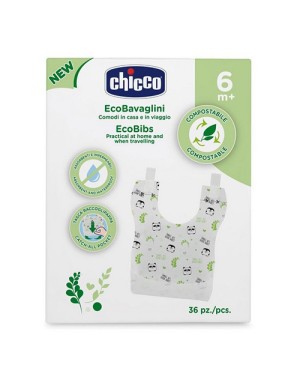Disposable Compostable Bibs Chicco 36 pcs