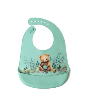 Bavoir en silicone avec poche