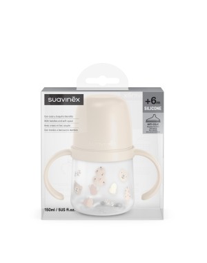 Tropfsichere Flasche mit Griffen 150ml +6m Suavinex