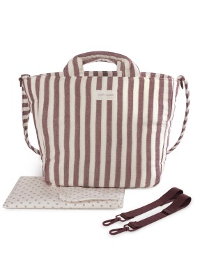 Wickeltasche mit kirschroten Streifen Pasito a Pasito