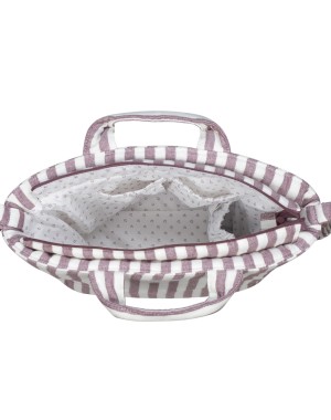 Wickeltasche mit kirschroten Streifen Pasito a Pasito