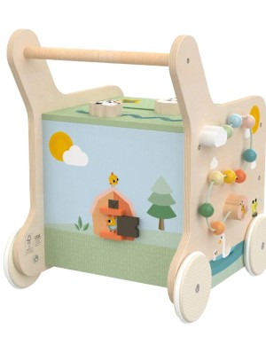 Carrellino Push & Play Wooden Walk Behind - Tiny Love
