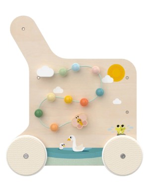 Carrellino Push & Play Wooden Walk Behind - Tiny Love