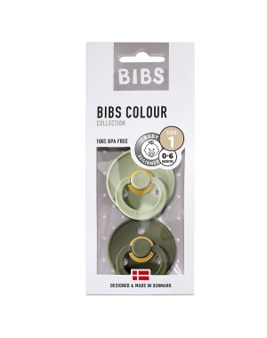 Set Di 2 Ciucci Bibs Colour salvia e verde oliva