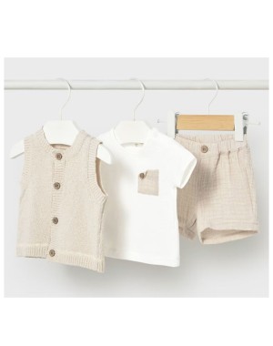 Completo tre pezzi con gilet 1279 grano - Mayoral