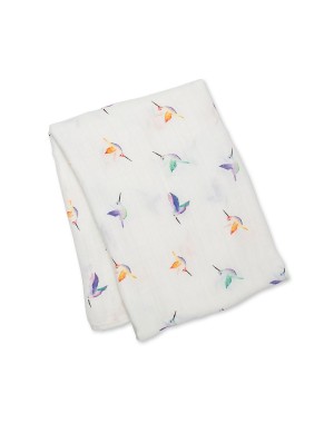 Housse à langer 120x120 Lulujo en mousseline de bambou