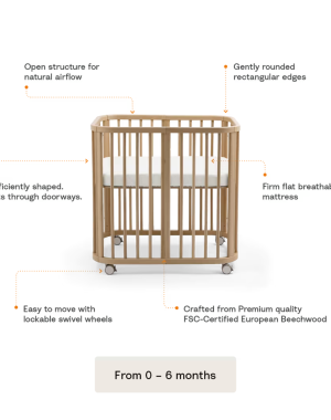 Stokke Nighti Mini Culla + 2 Set Lenzuola e Sacco Nanna in Omaggio