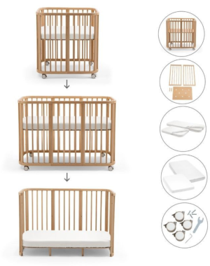 Stokke Nighti Kit Completo Culla-Letto + 2 Set Lenzuola e Sacco Nanna in Omaggio