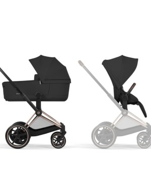 Duo E-Priam Cybex-Rahmen der neuen Generation in Roségold — Comfort Collection