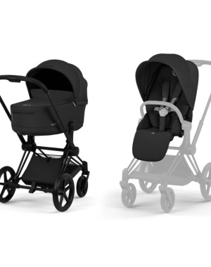 Duo Priam Cybex-Rahmen der neuen Generation, Mattschwarz, Comfort Collection