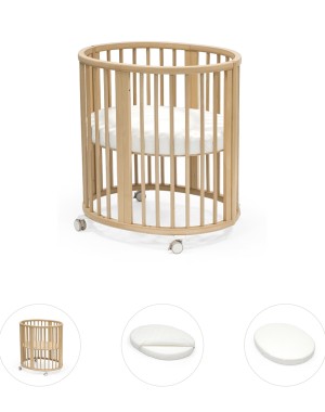 Paket Stokke Sleepi V3 Wiege mit kostenloser Matratze und Bettwäsche