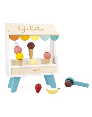 Bancarella Dei Gelati Janod In Legno