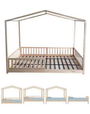 Letto Montessori Evolutivo Evi 4 in 1 - 200x90 cm - Dalla Nascita ai 99 anni