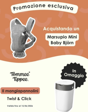Promozione Marsupio Mini Baby Bjorn + Mangiapannolini Twist&Click in OMAGGIO