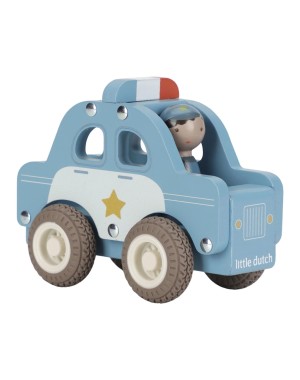 Polizeiauto mit Holzfigur Little Dutch