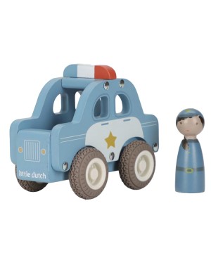 Polizeiauto mit Holzfigur Little Dutch