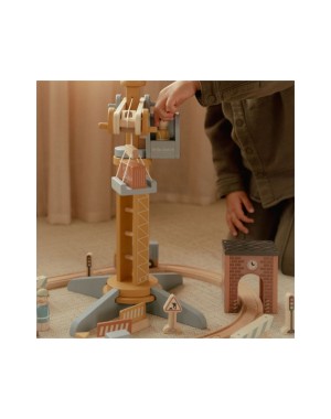 Schienenkran-Set aus Holz Little Dutch