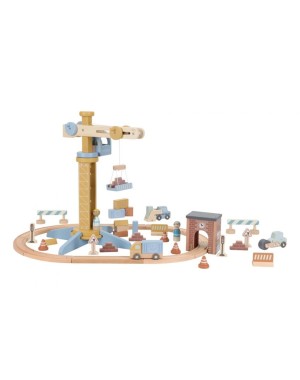 Schienenkran-Set aus Holz Little Dutch