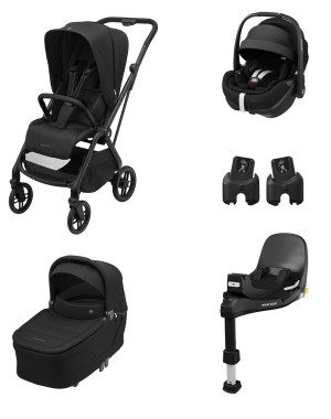 Trio Leona 2 con Navicella Sense e Seggiolino Auto Pebble 360 Pro2 + Base e Adattatori OMAGGIO - Maxi-Cosi